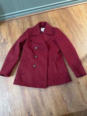 Old Navy Women’s Pea Coat – Burgundy Size Med